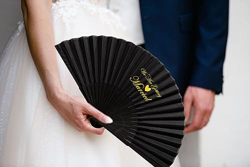 Miniatura 5 de DFDG Abanicos de mano personalizados a granel para recuerdos de boda, personaliza abanicos de seda plegables, regalo de fiesta para invitados,
