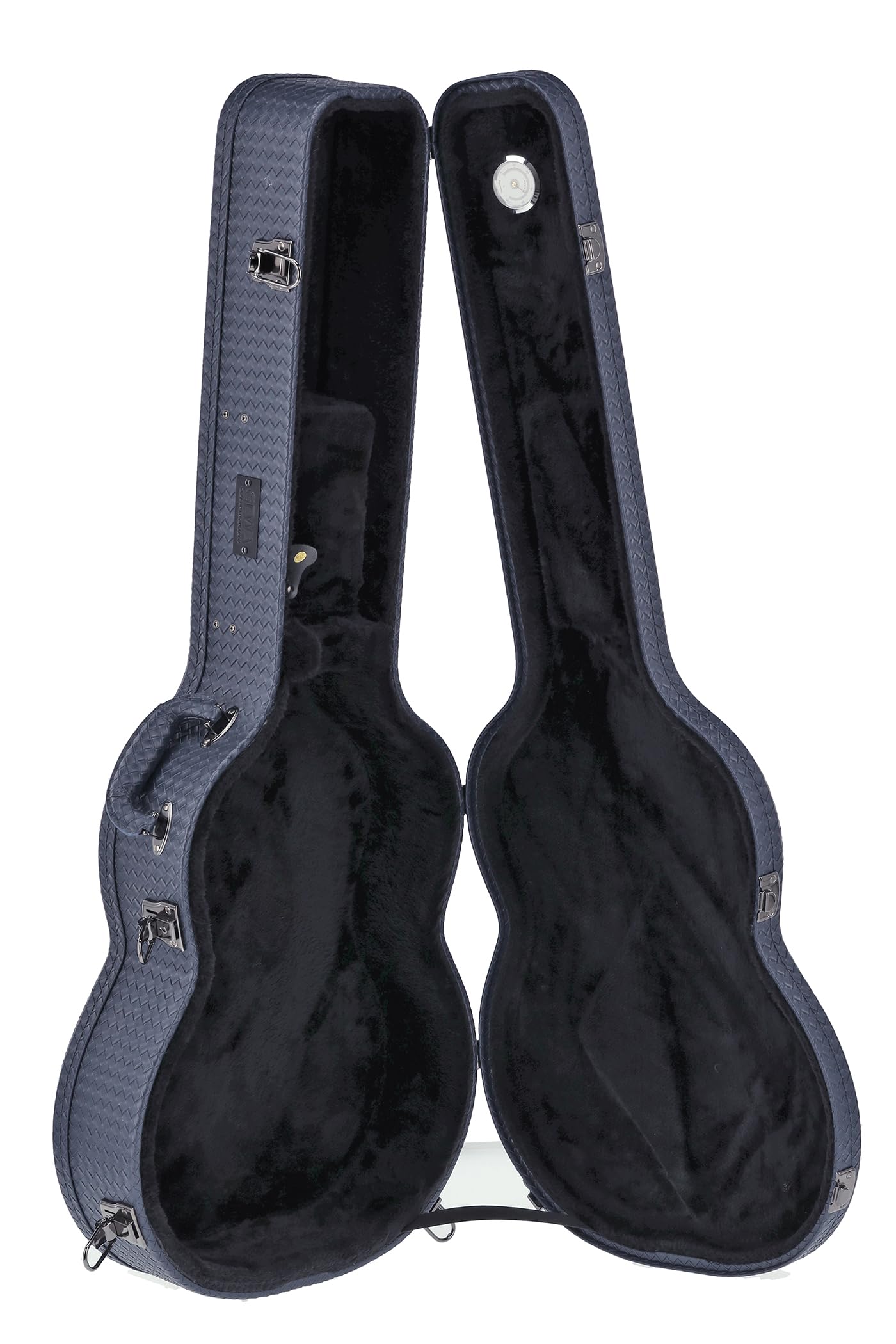 GEWA Gitarrenetui Vipera – Gitarrenkoffer Konzertgitarre - Holzkern - Gewölbter Deckel - Blau - Zubehörfach - Hygrometer