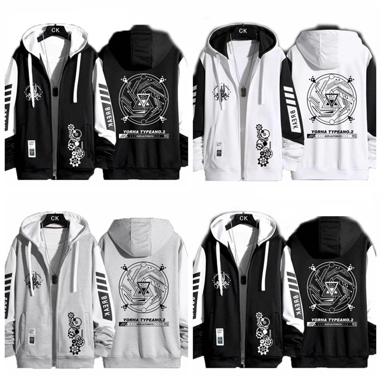 Amazon.co.jp: [JADERY] ニーアオートマタ コート パーカー ヨルハ二号