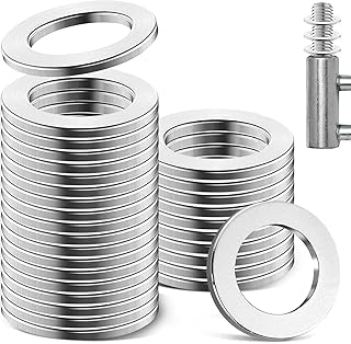 Rondelles pour Gonds de Porte 8mm x 12mm x 1.5mm 30Pcs Rondelles pour Charnières Metal Bague Paumelle Plate (M8)