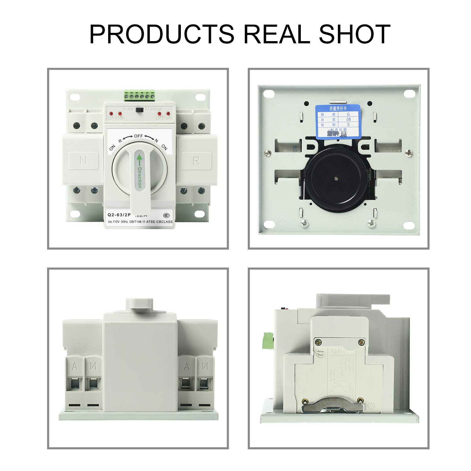 Buy 110V 2P 63A MCB type Mini Dual Power Automatic Transfer Switches