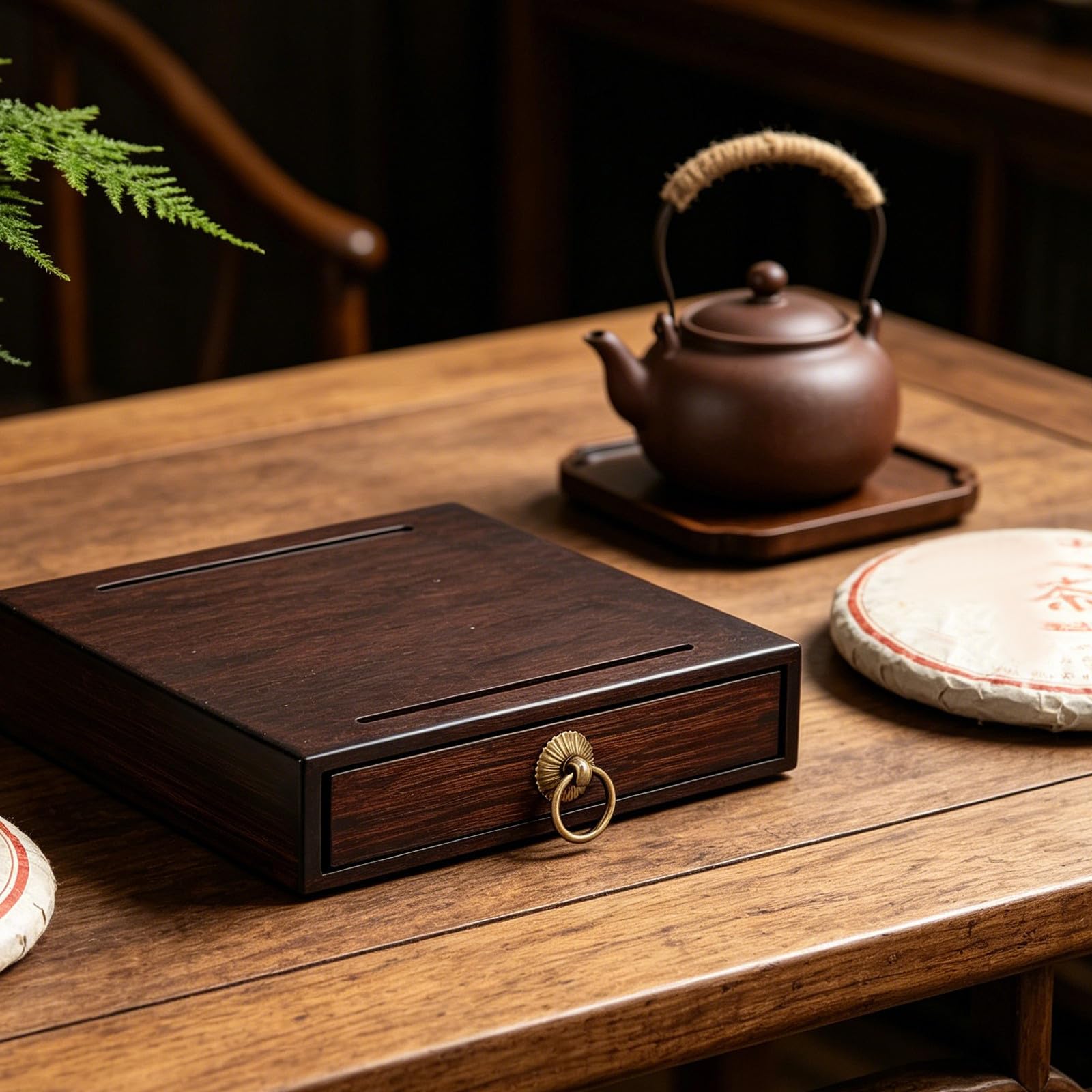 Scatola Cassetto in Legno Vintage a Scomparto Marrone