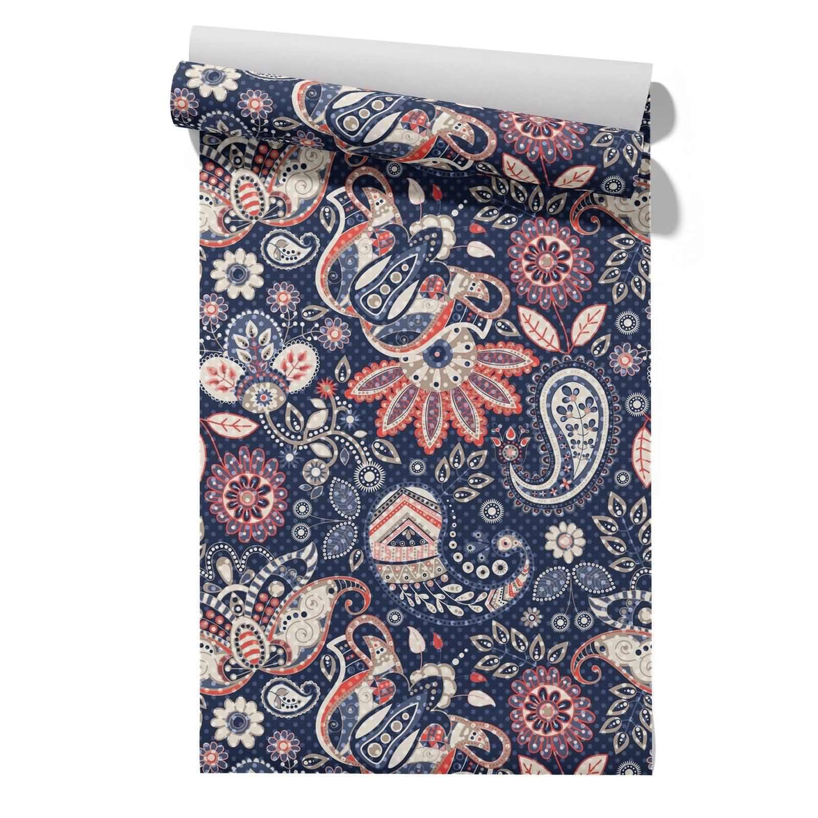 Cevan Style 6 Kitchen Wallpaper Roll Drawer Liners Bedroom Ethnic Pattern Mandala Retro Elegant 45X500cm