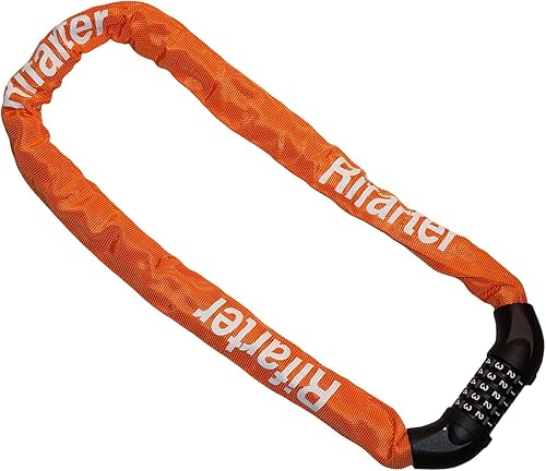 Miniatura 7 de Cadena de bloqueo de bicicleta resistente, combinación de 5 dígitos, cerradura antirrobo para bicicleta, 3.2 pies de largo, seguridad reiniciable,