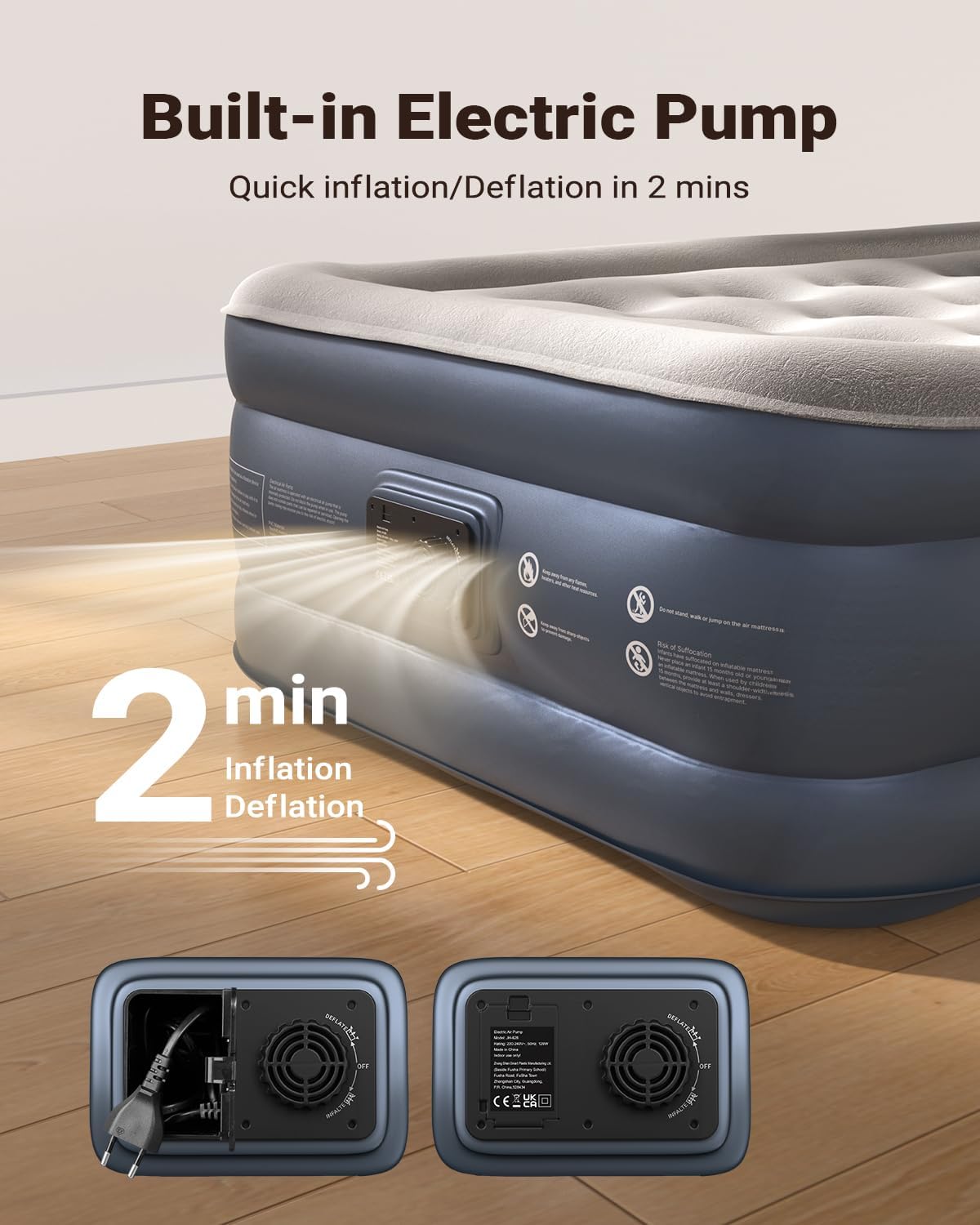 iDOO Air Mattress with Built in Pump 6