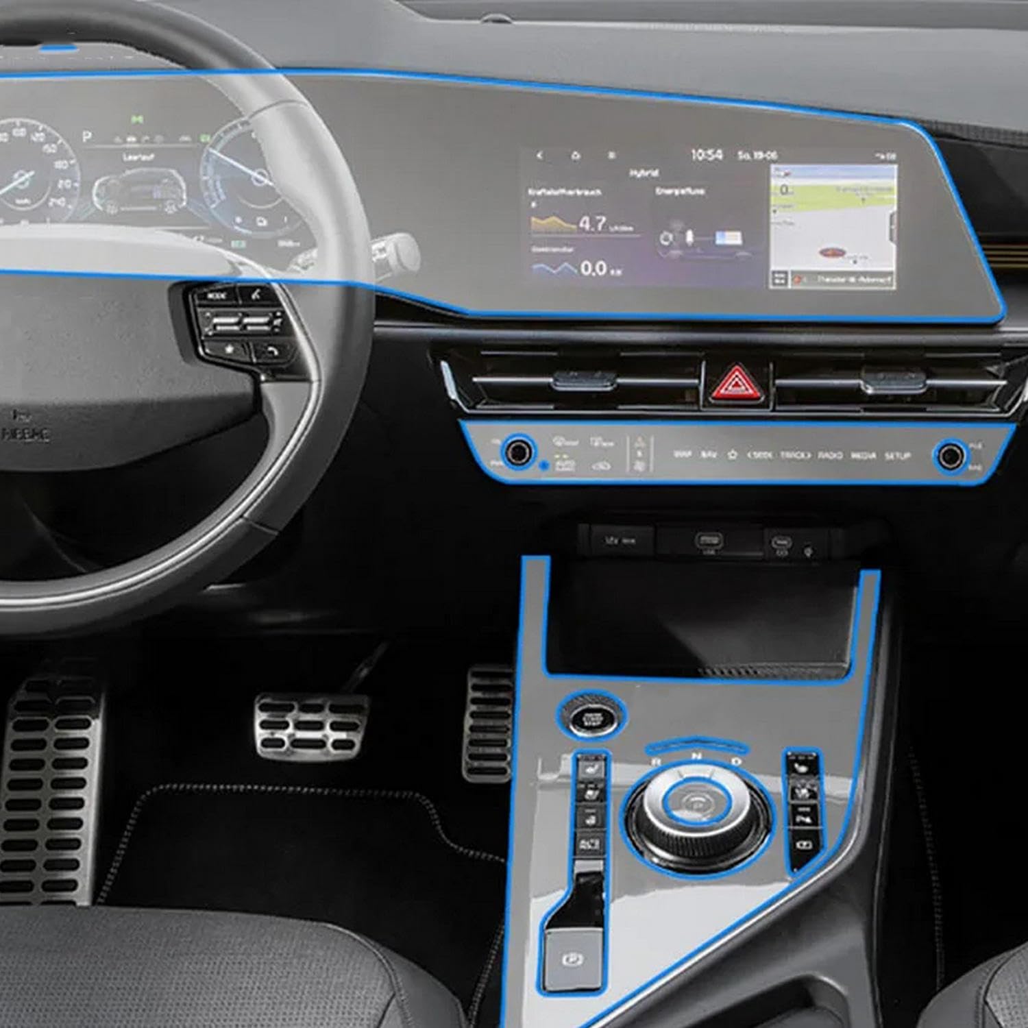 Film protecteur TPU intérieur de voiture pour MG MG7 2023 protection écran tactile