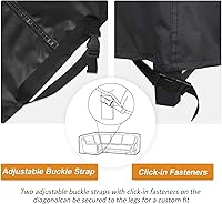 Vista 4 de NettyPro Funda impermeable para sofá modular de patio 600D de alta resistencia, para muebles de patio en forma de L, juego de salón, 83 x 104 Negro