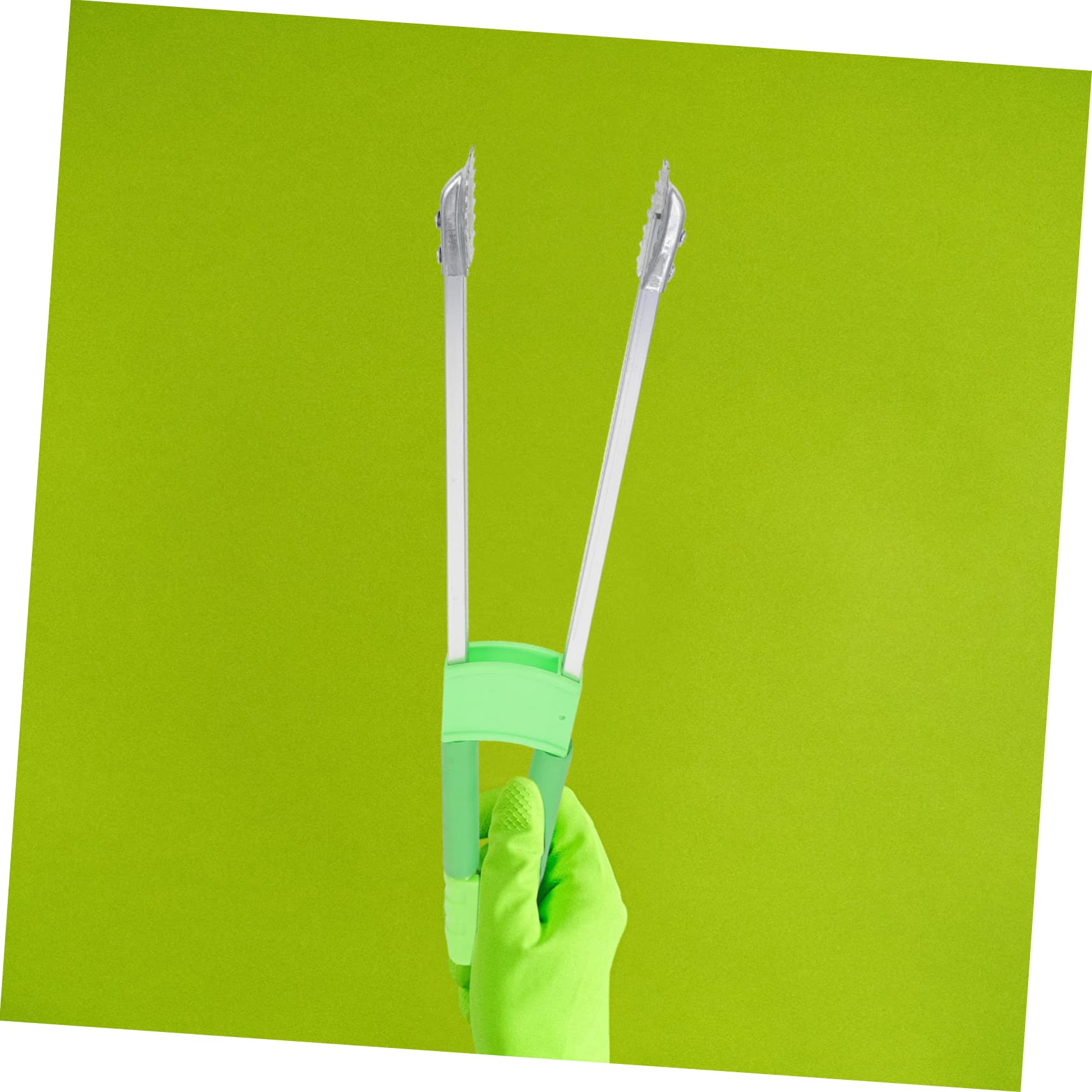 VILLFUL Trash Picker Garbage Tongs Pickup Grabber Tool Heavy Duty Nippers Reusable Garbage Clamps Trash Claw Grabber Trash Grabber Grabbing Pick up Tool for Elderly Light Green Plastic