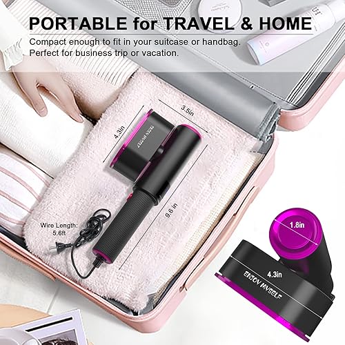 Miniatura 2 de Vaporizador portátil de mano para ropa con panel de planchado giratorio, tanto vapor húmedo como plancha seca, vaporizador de ropa para el hogar y