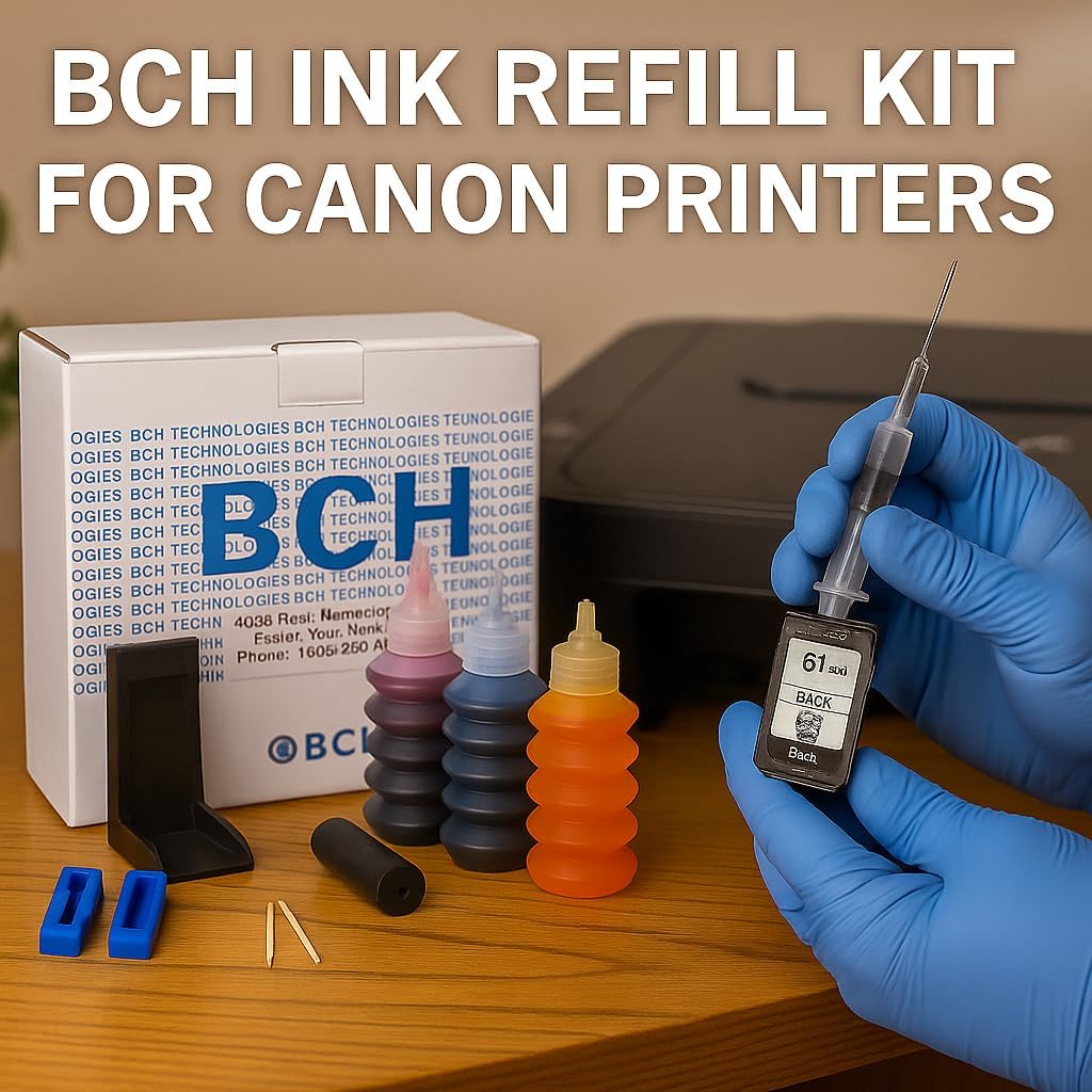 BCH Ink Refill Kit Compatible with Canon PG-260, CL-261, PG-240, CL-241 Series Includes 120ml UV-Stable Dye Ink and Refill Tools for Canon Pixma Printers