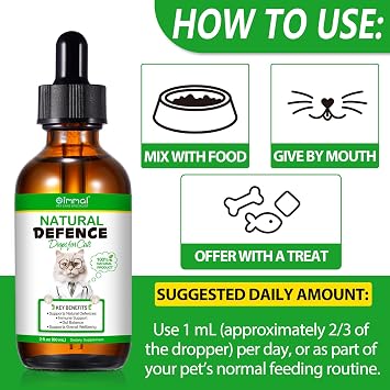 Antibiotics for Cats for Infections, Cat Antibiotics 60ml, Supports Immune & Cat Allergy Itch Relief, Chicken Flavor