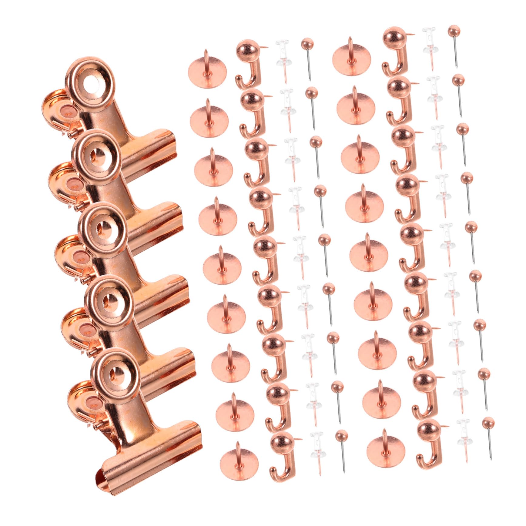 Tofficu 5sätze Metall-pushpins Roségold Für Korktafeln Karten-pinnnadeln Mit Clips Markieren Von Orten Für Kreative Wanddekoration