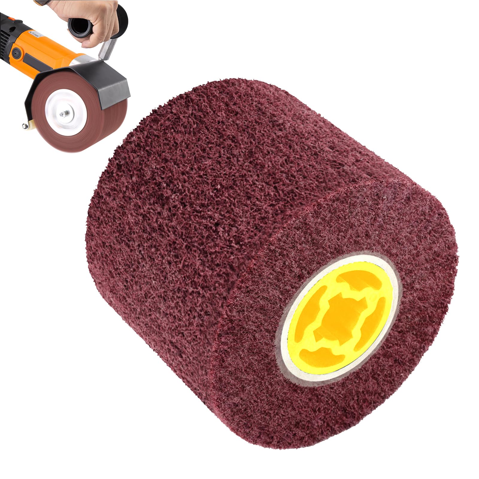 Spazzola Nylon #60 Per Lucidatura Legno - Diametro 120mm, Foro 19mm, Per Smerigliatrice, Decapaggio E Sbavatura - Foto 6