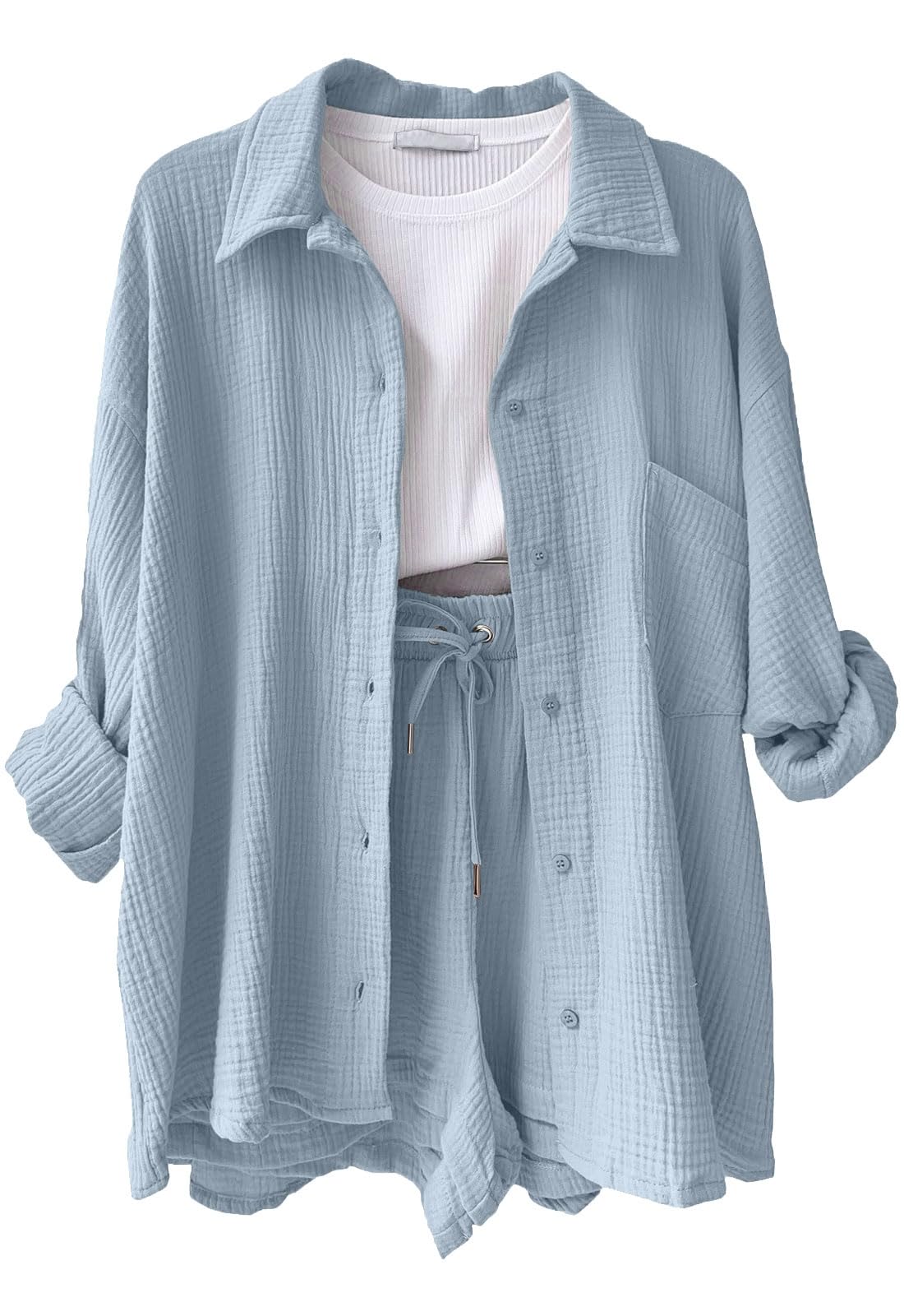 Sportset voor dames, zomer, 2-delig, linnen, casual, trainingspak