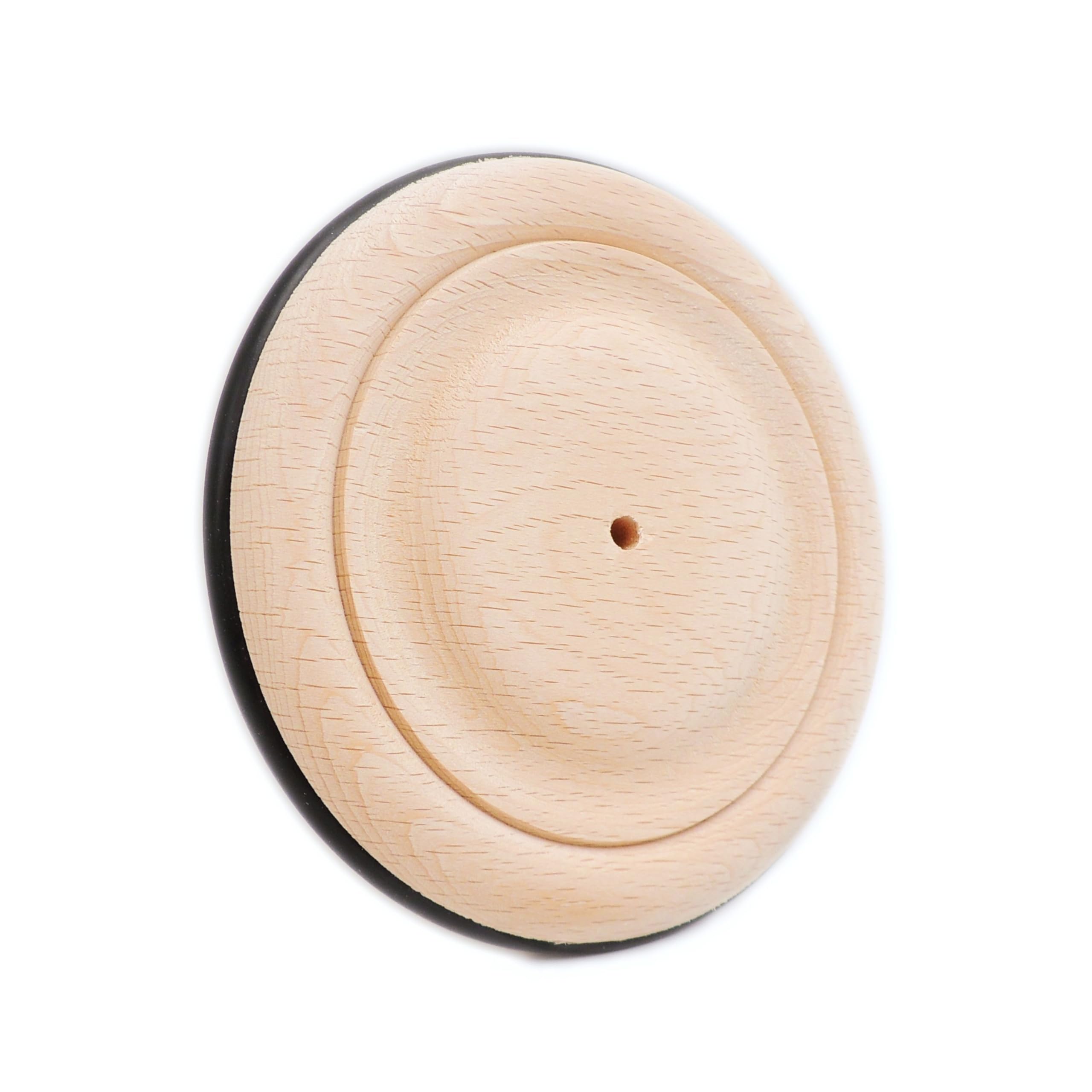 JOWE Wooden Wheel Made of Beech with Rubber Tyres 120 mm, Pack of 1 – Wooden Wheels Made in Austria