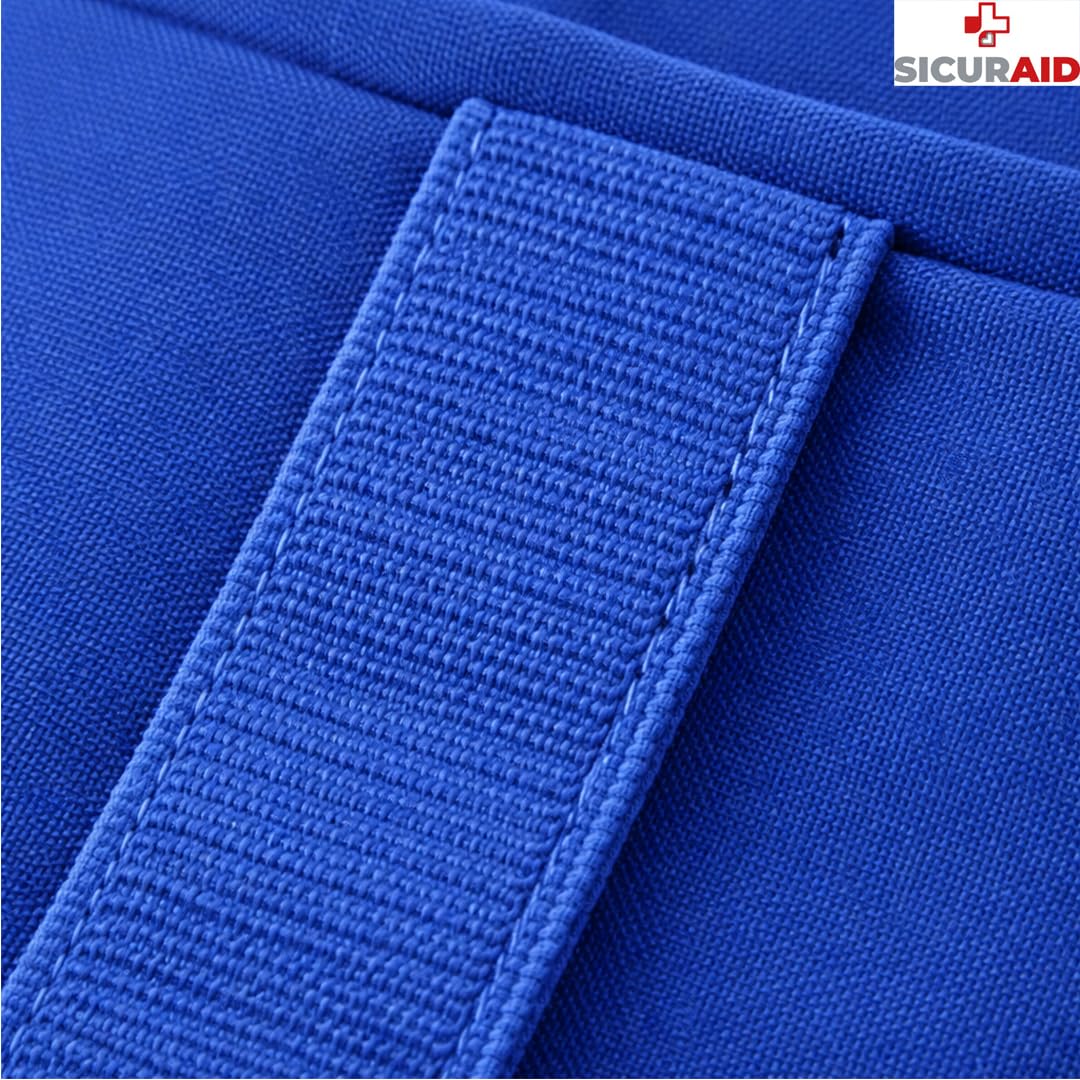 Sacca Porta Gel Caldo/Freddo con Fascia di Fissaggio, Custodia per Impacco 12,5 x 26 cm, Blu, 1 Pezzo (Gel Non Incluso)