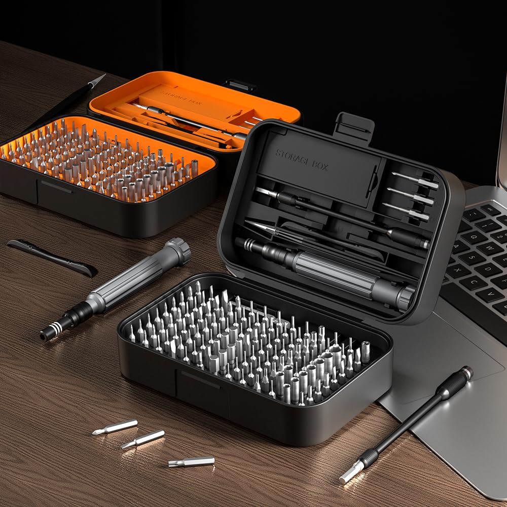 Juego de destornilladores mecánicos 126 en 1, juego de destornilladores de mantenimiento de precisión, diseño de desplazamiento, 120 cabezales magnéticos CR-V, para reparación de teléfono,