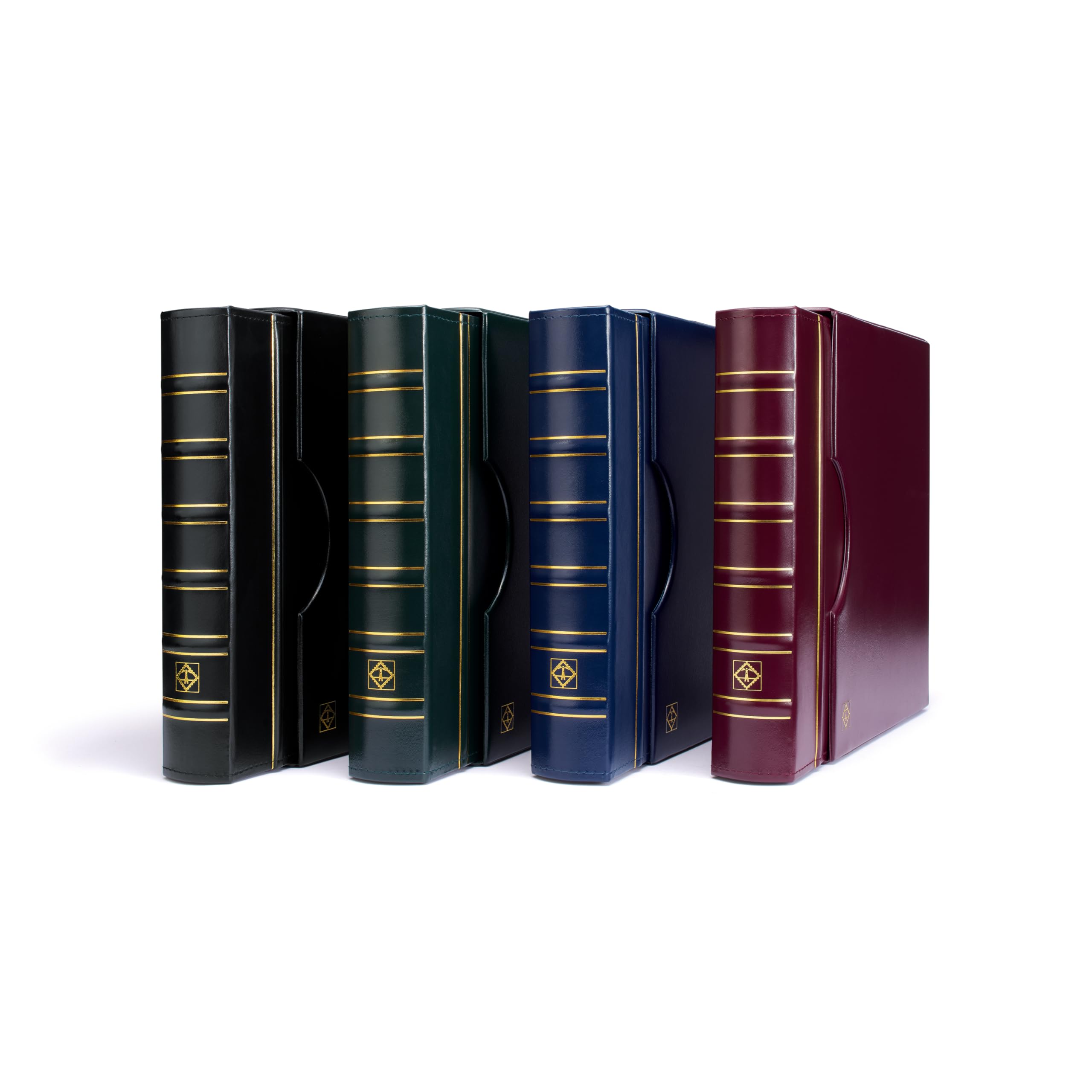 Leuchtturm 300787 Album per Monete Grande - Raccoglitore ad Anelli per l'autoprogettazione in Design Classico - Incluso Astuccio - Rosso