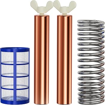 Pool Ionizer Copper Replacement Kit - 2PCS Replacement Copper Anodes 4.13 x 0.71 Inch Universal Fit for Solar Ionizer, Complete Set with All Accessories
