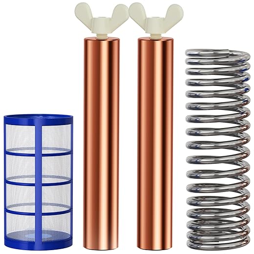 Pool Ionizer Copper Replacement Kit - 2PCS Replacement Copper Anodes 4.13 x 0.71 Inch Universal Fit for Solar Ionizer, Complete Set with All Accessories