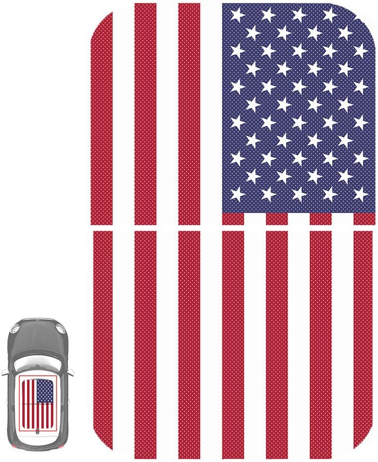 Paileco Automotive Sunroof Vinyl Sticker for R55 R56 (1set 2pcs, United States of America Flag, Vinyl)