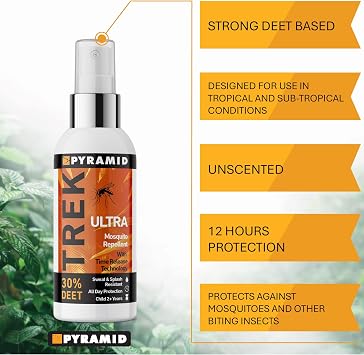 Pyramid Trek Ultra Mosquito & Insect Repellent 30% DEET 12 Hrs Protection