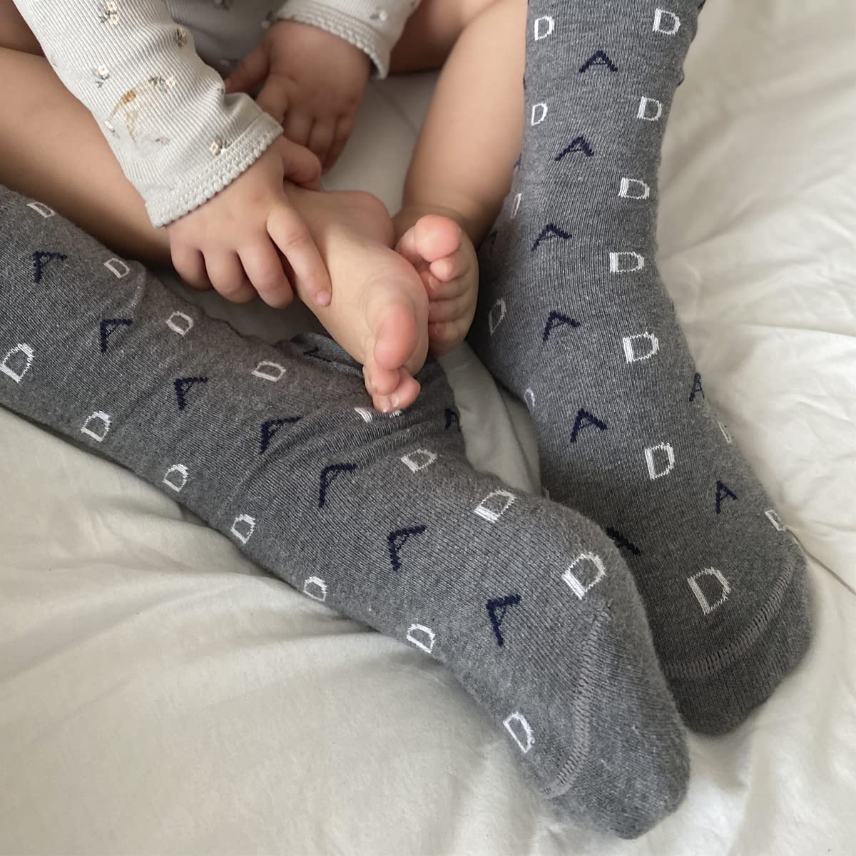Pack Regalo Día Del Padre MIMUSELINA | Taza + Calcetines + Llavero Con Diseño DAD | Ideal Para Papá Primerizo