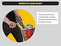 Vista 4 de Abrelatas resistente con imán – Abrelatas comercial manual para personas mayores, de mano, hoja afilada, borde liso, perilla plegable para un fácil