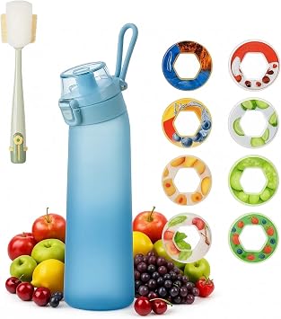 Air Water Bottle, 700ml Flavor Changing Water Bottle, 8 Different Fruit Flavors Flavored Water Bottle, Airtight, Leak Proof, Safe, Portable, Gym, Yoga, Sports, Travel, Camping, Cycling, Outdoor