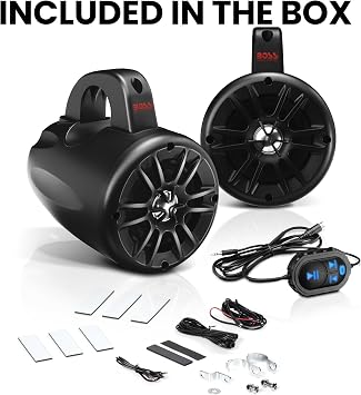 BOSS Audio Systems BM40AMPBT 4 Inch Bluetooth Tower Speaker Pair