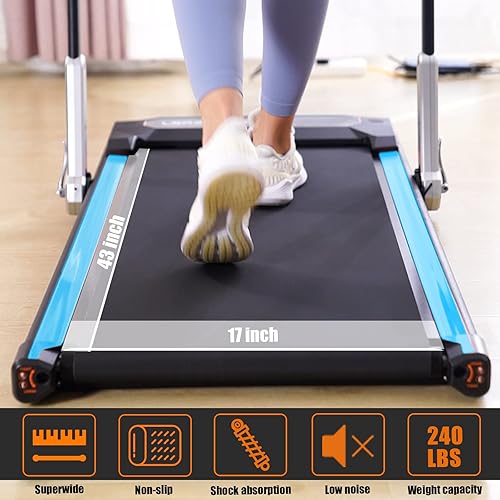 Miniatura 5 de LSRZSPORT Caminadora portátil debajo del escritorio, almohadilla para caminar, caminadora, correr, lento, para el hogar y la oficina, con control