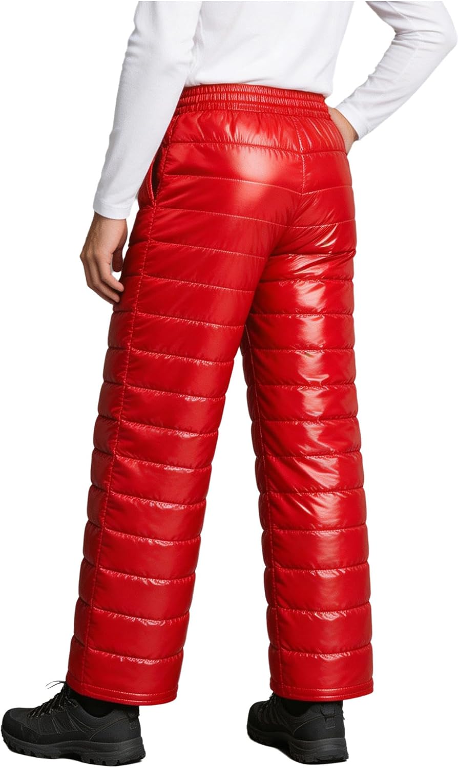 Hansber Men Snowboard Pant Quilted Padded Winter Bottoms