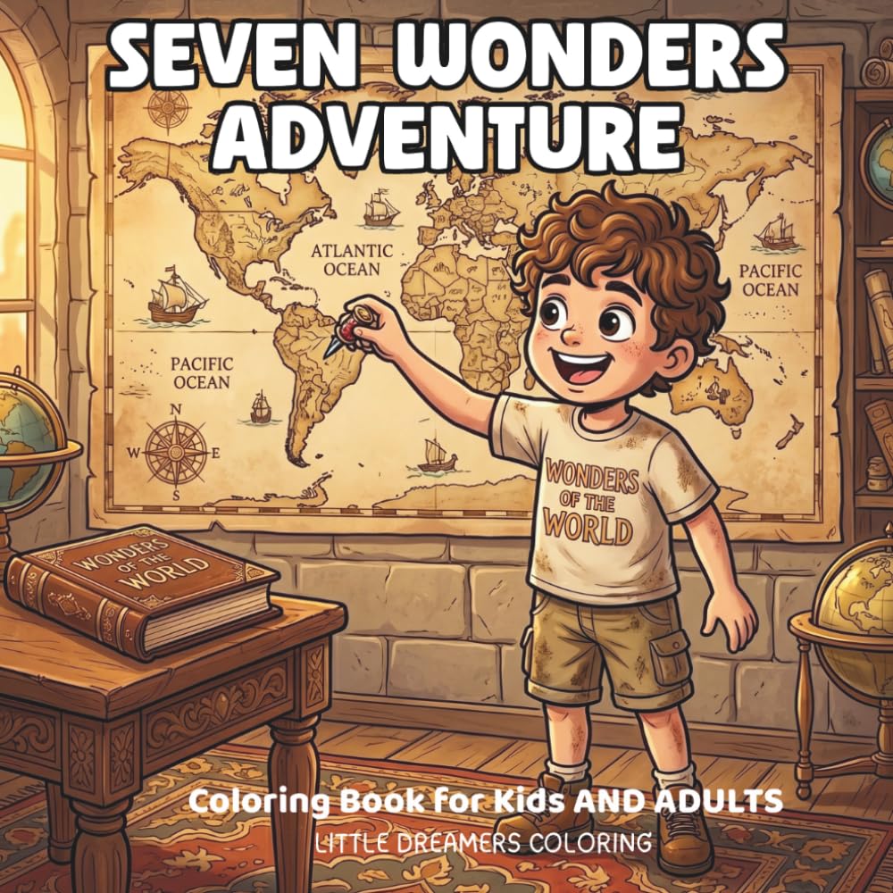 Seven Wonders Adventure: Leo's Seven Wonders Coloring Book for Kids and Families