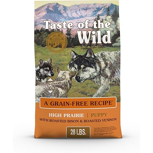 Taste of the Wild High Prairie Grain-Free Dry Dog Food with Roasted Bison and Venison for Puppies 28lb