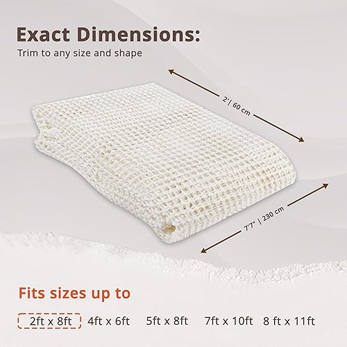 Miniatura 2 de Rug Branch Agarre extra fuerte para alfombra, los agarres mantienen las alfombras en su lugar, almohadillas antideslizantes para suelos duros y