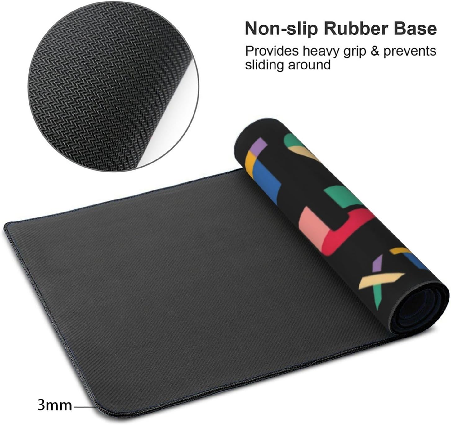 Custom Mouse Pad with Photo Text Logo, Personalized Large Gaming Mousepad, Customized Office Mouse Mat Gift for Men Women Husband Dad on Birthday Anniversary Christmas, 35.5 x 16 inch