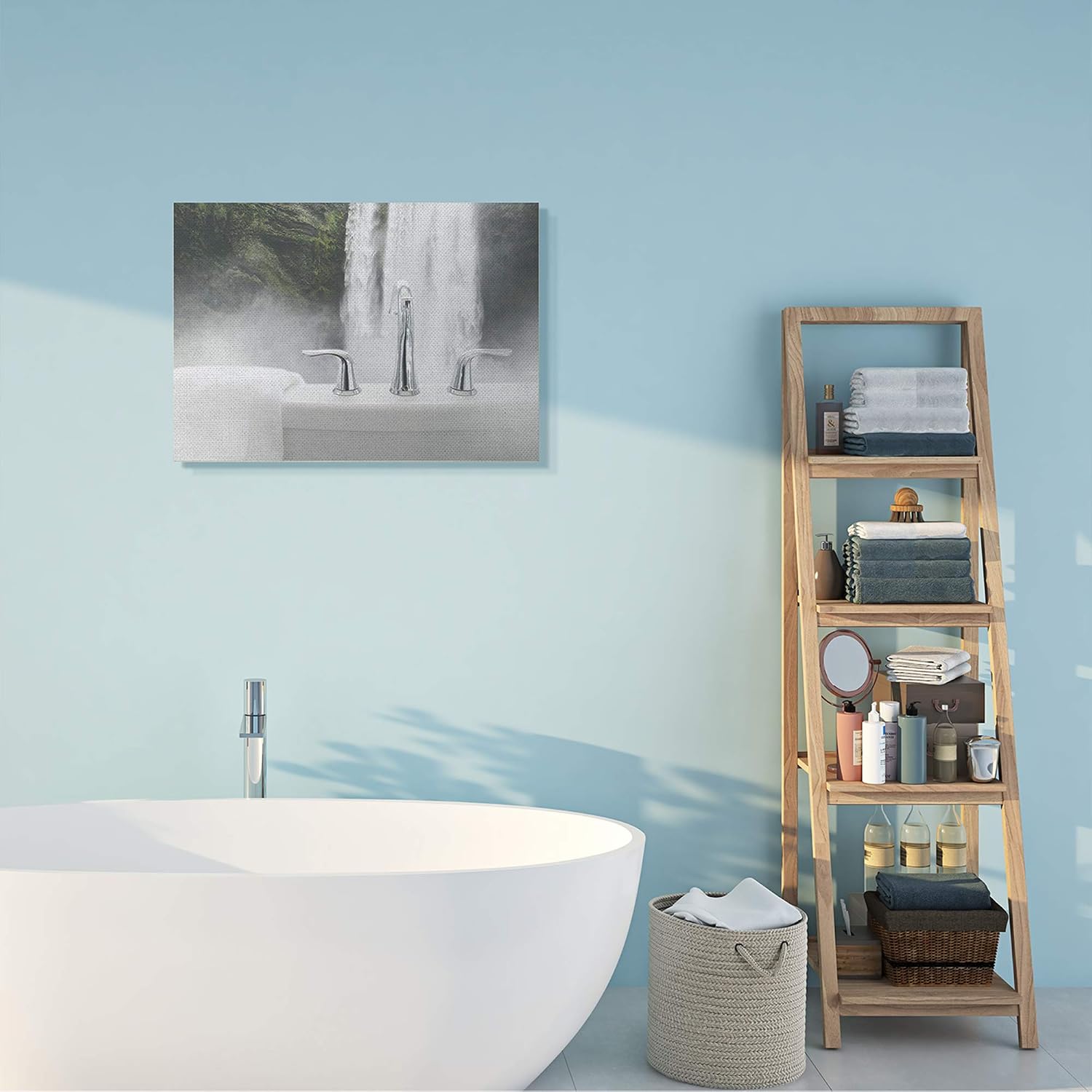 Stupell Industries 'Waterfall Bath Time Photograph', Canvas Art, 30 x 24 Inches, Easy to Hang and Sturdy, Made in USA, by Milli Villa