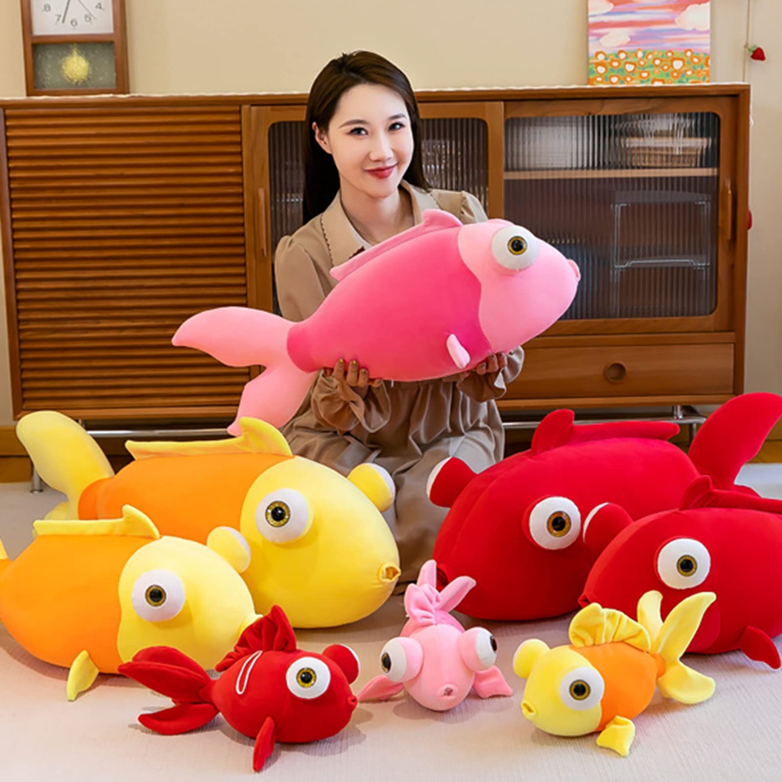 Peluche Pesce Passera DISNEY La Sirenetta Giallo Blu 18 cm Peluche Pesce Passera DISNEY La Sirenetta Giallo Blu 18 cm