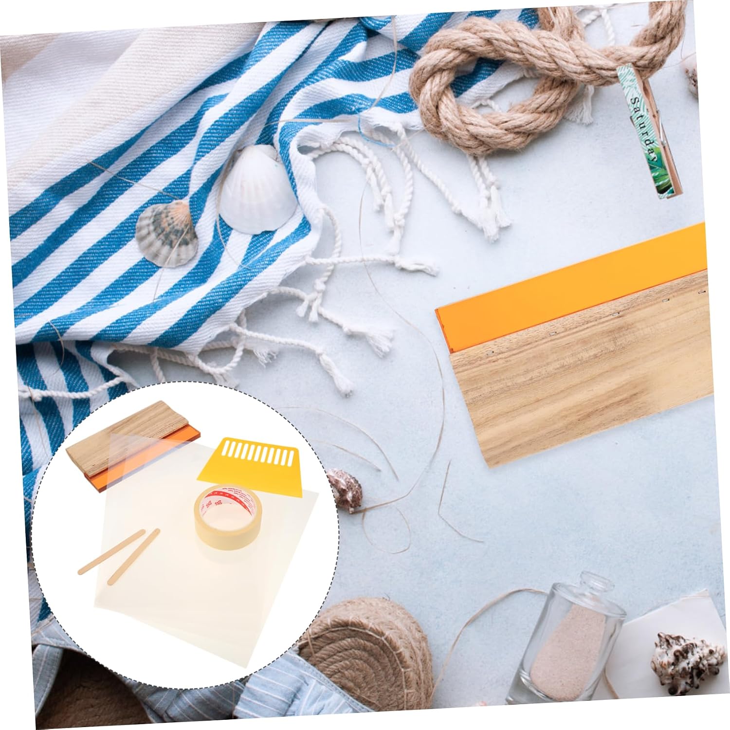 Angoily 1set Silk Screen Printing Kit Ink Scraper Squeegee and Board Hand Printing Supplies for Shirts Bags and Posters