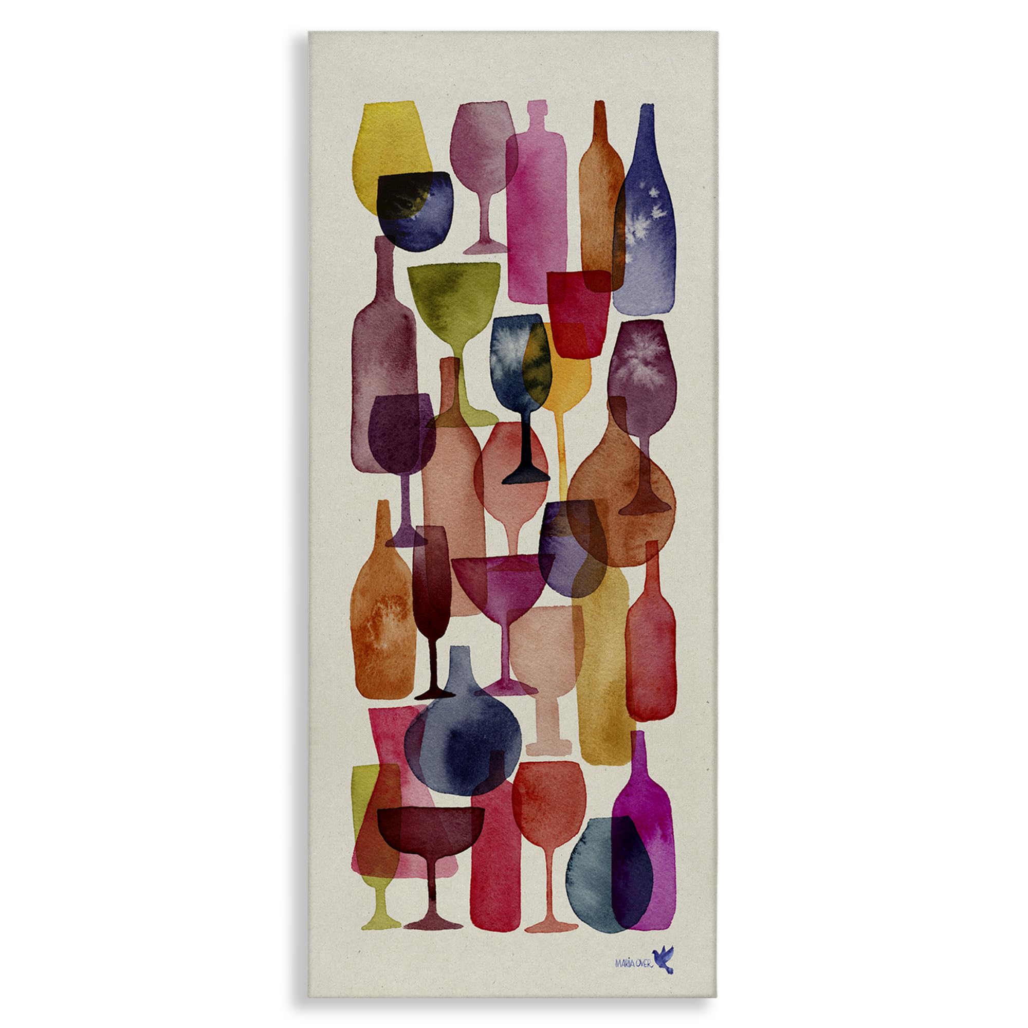 Amazon.co.jp: Stupell Industries レイヤーワイングラス 絵画
