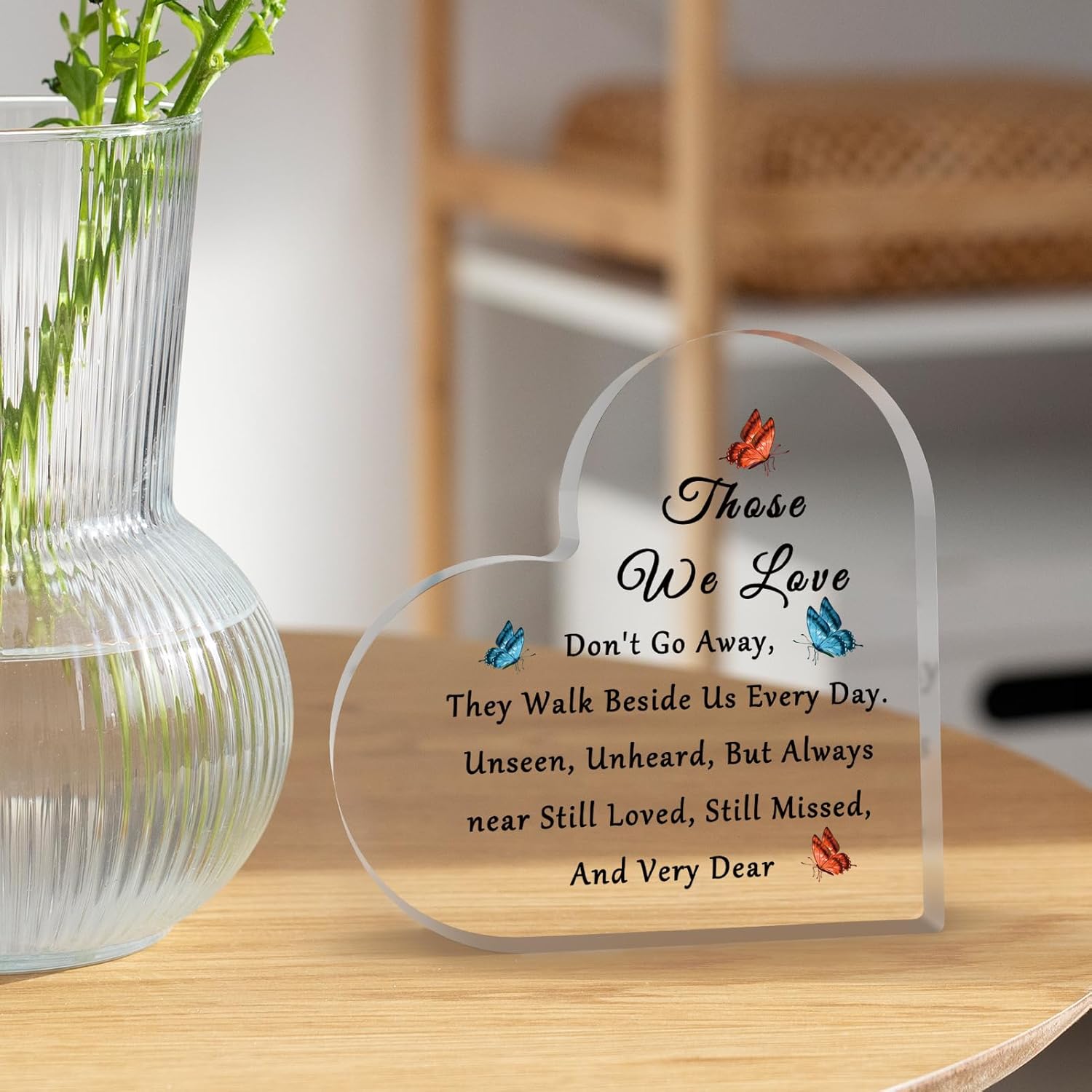 In Memory Of Father Mother Gift Sympathy Gift for Loss of Loved Acrylic Decor Memorial Gifts for Loss of Husband Wife Daughter Son Remembrance Gifts Acrylic Sign Bereavement Present for Women Men - Image 3