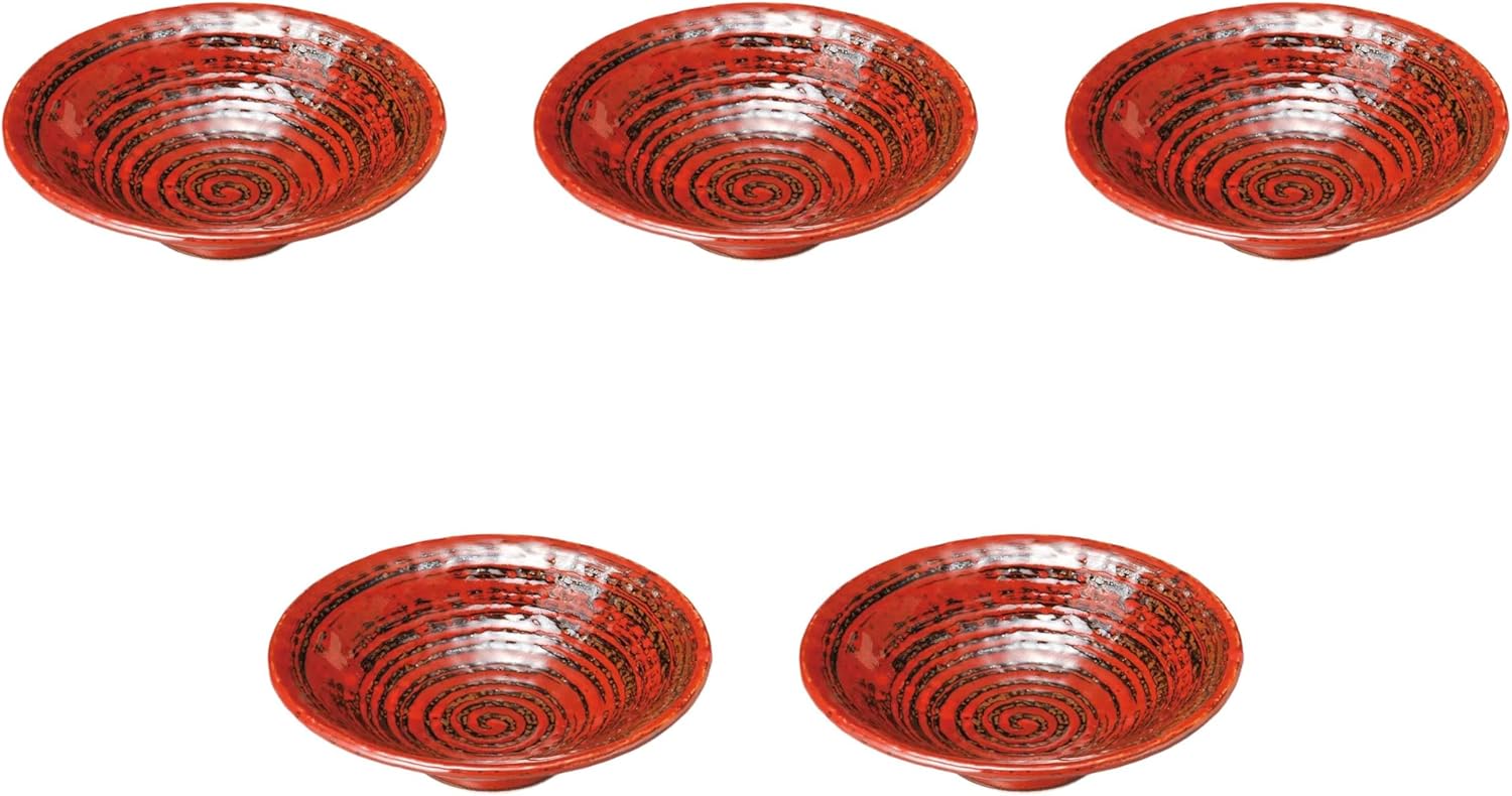 北大路魯山人作 布目紅葉小鉢 五客 共布 黒田陶々庵極め箱 F R8458B