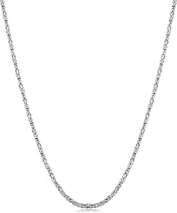 Amazon | Kooljewelry スターリングシルバー ビザンチン チェーン