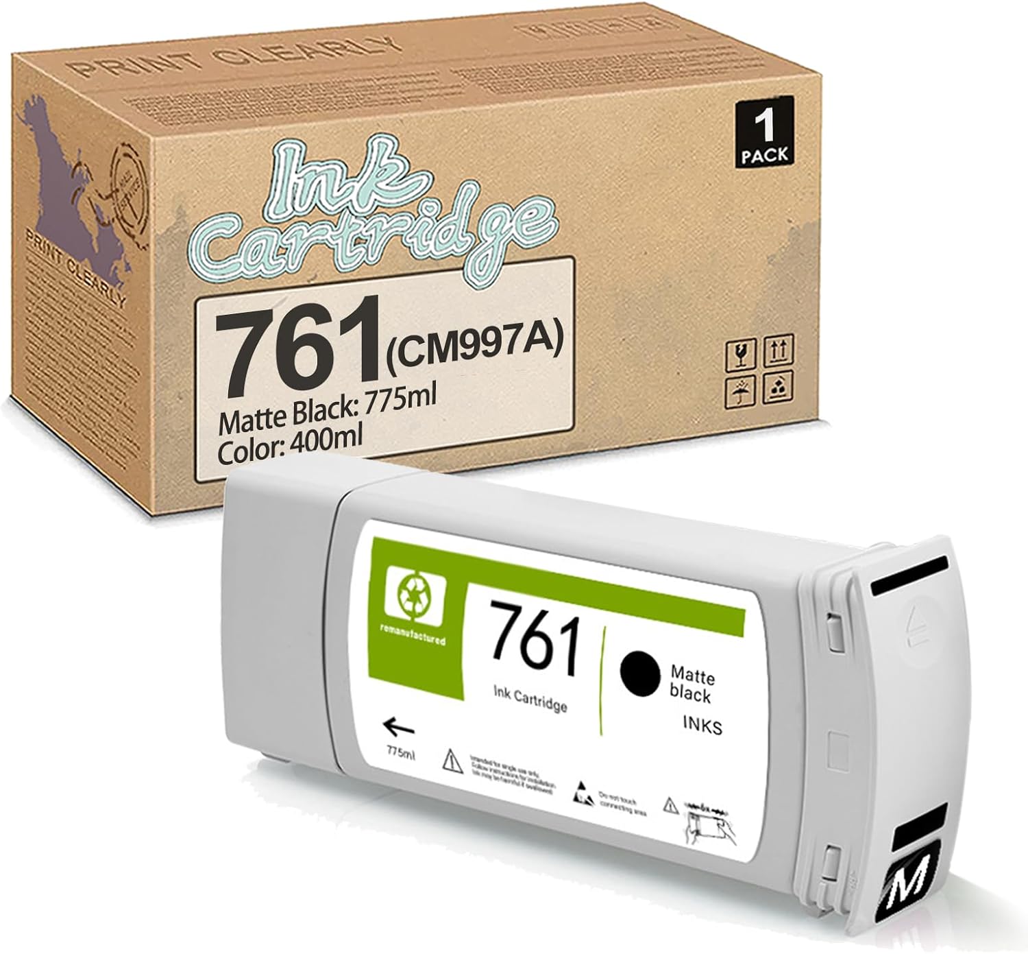 Amazon.com: DTGTEX 761 Compatible Ink Cartridge Replacement for HP 761 ...