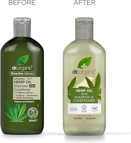 Miniatura 7 de DR ORGANIC Champú y acondicionador 2 en 1 de aceite de cáñamo para cabello fino, para hombres y mujeres, natural, vegano, libre de crueldad, sin