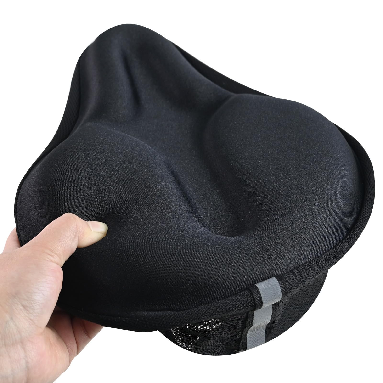 ROADNADO Wide Bike Seat Cushion Cover Soft Bike Seat Cover Padded for Men Women Bicycle Saddle Cover Comfortable Exercise Bike Seat Cushions for Peloton, Spin, Electric, City Bike