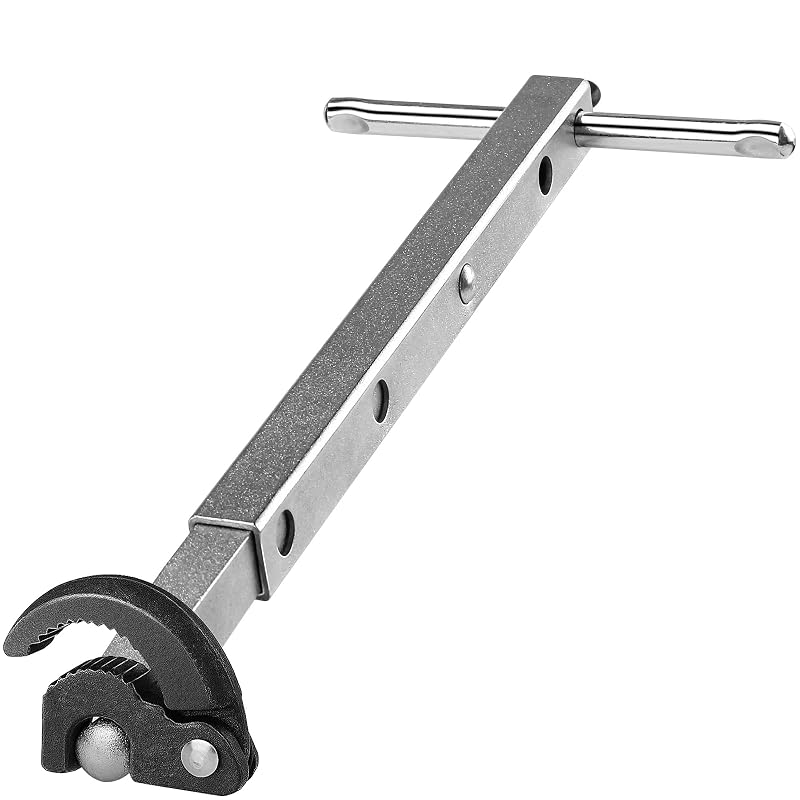 Chave de Pia Telescópica HAUTMEC PL0025 com Mordente Ajustável de 9,5 a 31,8 mm e Cabo Extensível de 25,4 a 43,2 cm