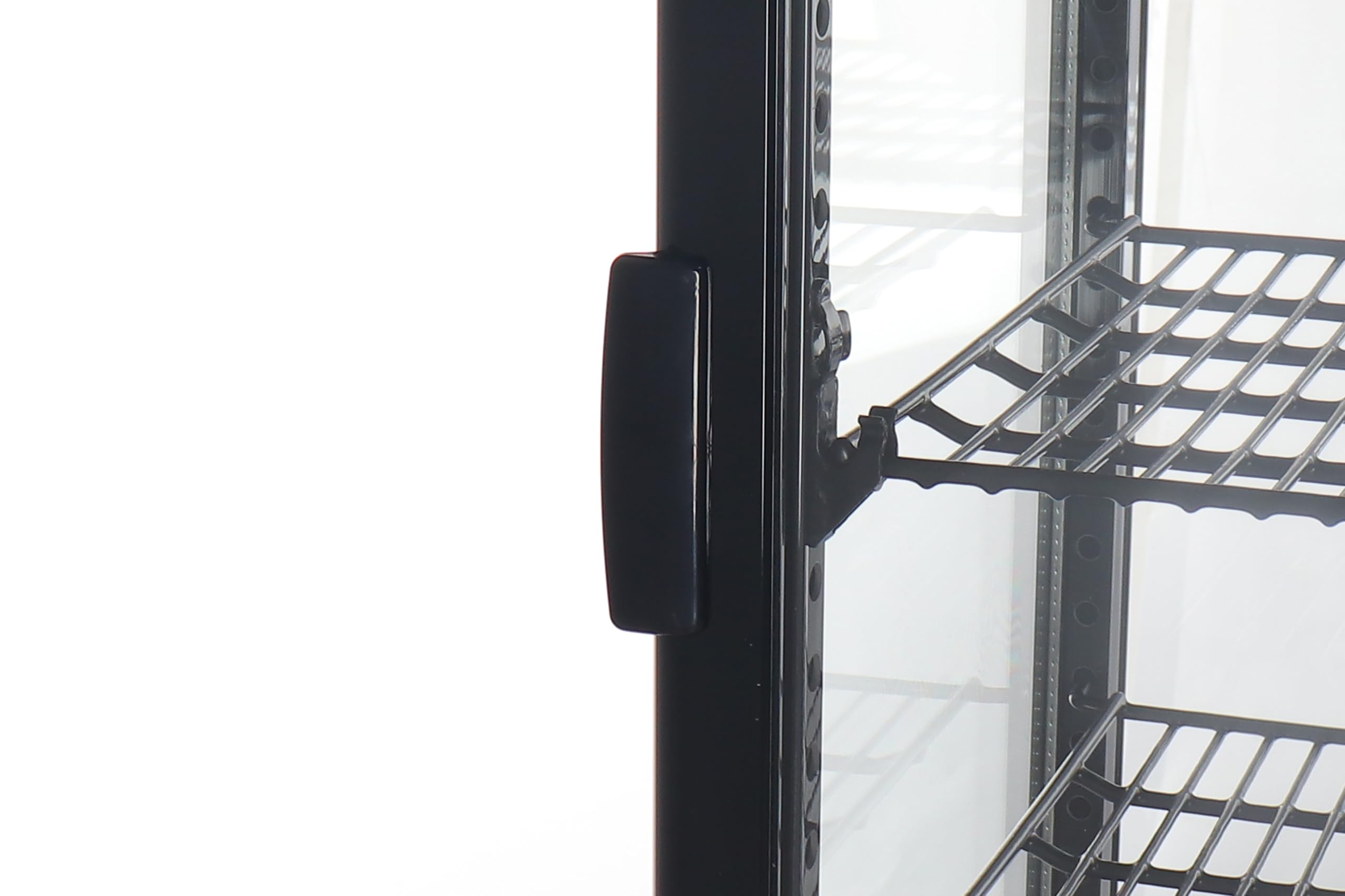 METRO Professional Vitrine Réfrigérée GGC2078B, Plastique/Verre, 42,8x38,6x 96 cm, 78 l, Froid Ventilé, Clayettes Réglables, Verre de Sécurité, Noir