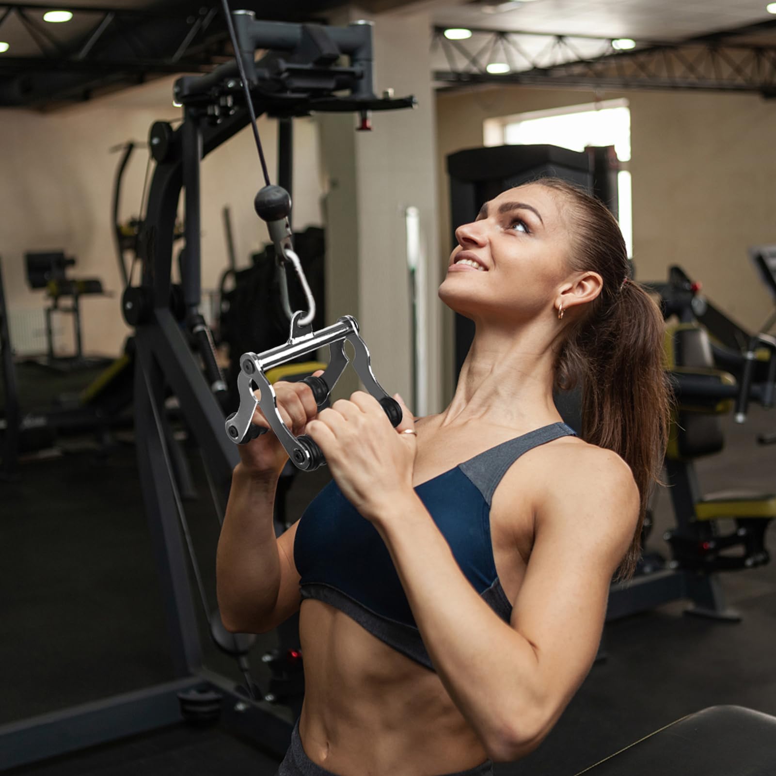 T Bar Row, Maniglia T Bar Bilanciere Landmine per Casa 2 in 1 T Bar Row Attachment per Carrucola Lat Machine T Bar Row Handle Landmine Home Gym Allenamento Muscolare
