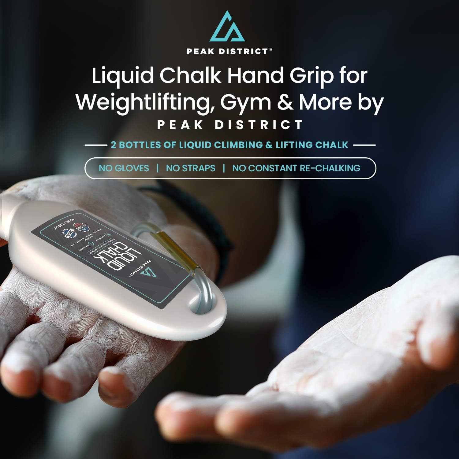 Chalk Hand Grip for Weightlifting, Gym & More - 2 Pack (1.5oz/ea) Premium Workout Weight Lifting, Rock Climbing & Gymnastics - Lifters Magnesium Carbonate for Bare Skin, Tight Bars Gripping : Sports & Outdoors